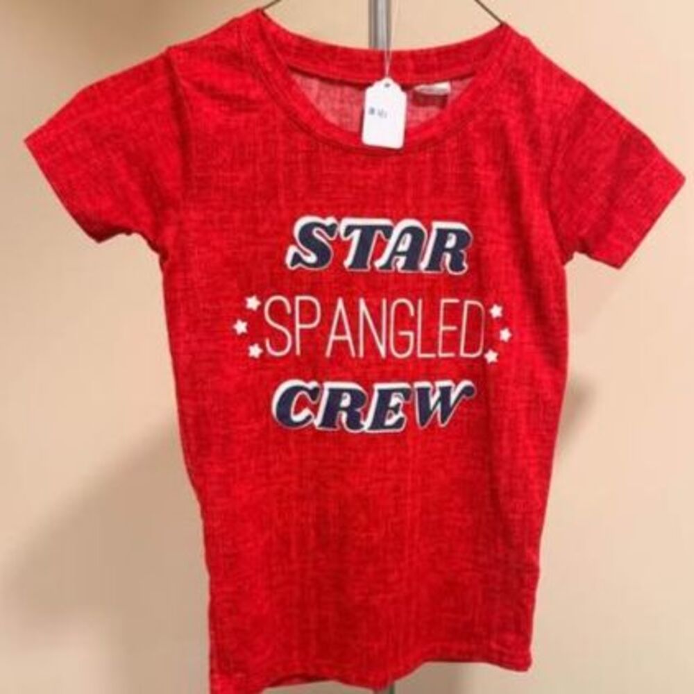 Youth M Way to Celebrate! Patriotic Star Spangled Crew T-Shirt